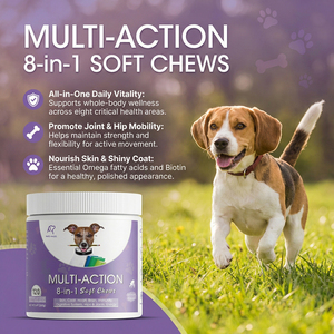 OEM & DOM Marque Privée 8-en-1 Multivitamines pour Chiens à Mâcher Molles Glucosamine Probiotiques Oméga 3 Huile de <span class=keywords><strong>Saumon</strong></span> pour le Soutien des Articulations et du Système Immunitaire - Product Image 1