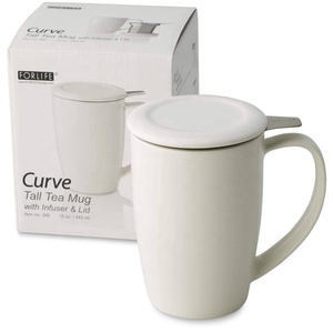 <span class=keywords><strong>Tazza</strong></span> Infusore per Tè in Ceramica con Coperchio e Filtro in Acciaio Inox, Vendita all'Ingrosso - Product Image 2