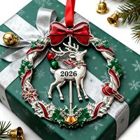 Ornement de Noël 2026 pour décorations suspendues à l'arbre, daté