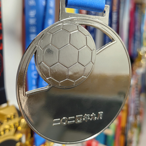 Logo personnalisé Médailles Argent Or Bronze Basketball Sport Football Football Médaille en métal de récompense vierge - Product Image 6