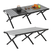 Table de barbecue légère, réglable en hauteur, nouvelle conception coréenne, en alliage d'aluminium, pliable, portable, pour le camping en plein air, table IGT