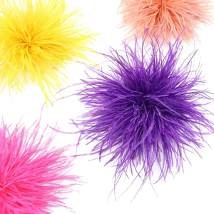 Presilha de Cabelo Feminina com Flor Roxa Tingida de Pena de Avestruz, Acessório para Noivas, Casamentos, Coquetéis, Chá da Tarde, Chapéu de Fantasia Derby - Product Image 1