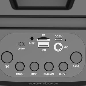 JBK-4218 Haut-parleur portable de karaoké, grandes enceintes pour DJ en extérieur, double haut-parleur Bluetooth de 4 pouces avec micro pour karaoké familial - Product Image 5