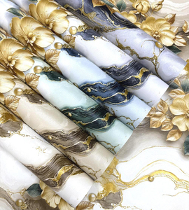 Papel Tapiz 3D con Flores y Mármol, con Reverso de Papel, 53 cm de Ancho, Guangzhou <span class=keywords><strong>Ihouse</strong></span> 2026 - Product Image 1