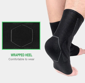 Protège-cheville de sport, protège-cheville en <span class=keywords><strong>nylon</strong></span> tricoté, haute élasticité, respirant, chaussettes de compression pour les chevilles pour hommes, entraînement sportif - Product Image 3