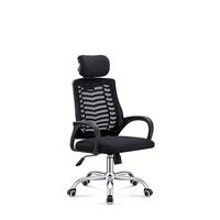Chaise de bureau réglable de luxe en maille noire, chaise de direction à dossier haut avec repose-pieds, vente en gros