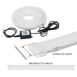 Bande lumineuse LED flexible en silicone RGB haute luminosité universelle de 4 m pour l'éclairage ambiant du coffre, accessoires automobiles - Product Image 3