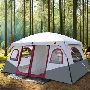 Tente de camping automatique SANMI SANMI-T10 pour 12 personnes, tissu 190T imperméable, double porte, fenêtres, 3 chambres, salon pour l'extérieur - Product Image 2