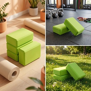 Bloques de Yoga de Espuma EVA de Alta Densidad, Ecológicos, Antideslizantes y Ligeros, Accesorios para Yoga, Pilates y Estiramiento - Product Image 6