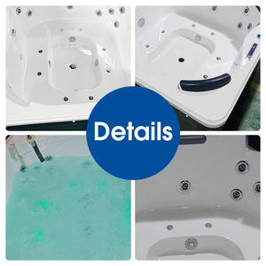 4人花园设计气泡喷射亚克力按摩浴缸室外水疗池热水浴缸 - Product Image 3