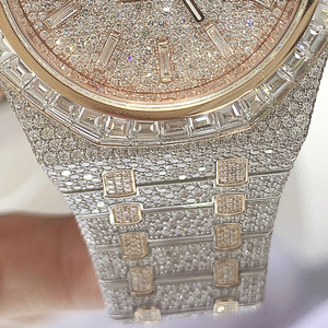 Bracelet de montre RLX en diamant personnalisé en or 18 carats-Bracelet en diamant cultivé en laboratoire à usage intensif et pièces RLX de luxe OEM - Product Image 2