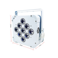 9X18W RGBWA UV 6in1 Flat DMX Inalámbrico con pilas LED Par Light Stage Wash Light para DJ Proyección Luces alimentadas por batería Uplights