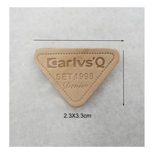 Wholesale Custom Emboss PU Leather Clothing <strong>Labels</strong> Private Real Custom Tag for Garments Bags <strong>Jeans</strong> Shoes from <strong>China</strong> - Product Image 3