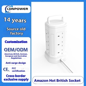 Aangepaste Britse Standaard Nieuwe Toren <span class=keywords><strong>Plug</strong></span> Multifunctionele Usb Snelladen 13a Extension <span class=keywords><strong>Socket</strong></span> Sleep Strip Bedrading - Product Image 2