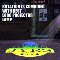 Projecteur LED 60W à Changement de Couleur Automatique, Lampe de Projection Extérieure avec Gobo, Logo Personnalisé, Lumière d'Accueil