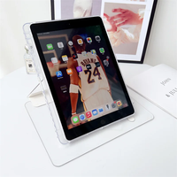 Étui pour iPad Air 3 4 5 6 7 8 9 10ème génération Pro 11 12.9 13 pouces 2024 M4 2025, coque transparente rigide pour tablette avec support rotatif