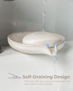 <span class=keywords><strong>Jabonera</strong></span> de Cerámica con Drenaje Automático, Ahorradora de Jabón, <span class=keywords><strong>para</strong></span> Ducha, Baño, <span class=keywords><strong>Fregadero</strong></span> de Cocina, Bañera - Product Image 3