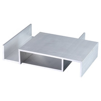 Extrusion d'aluminium enduit de poudre en forme de U profil de canal en U C Double profil en U profil en Aluminium pour le verre en gros