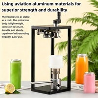 Machine à sceller les canettes durable et silencieuse, scelleuse manuelle de canettes de 55 mm, 330 ml / 500 ml, pour le camping en plein air, les pique-niques, les magasins de boissons