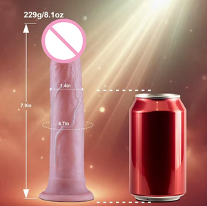 هزاز نسائي مزدوج الطبقات من السيليكون السائل والـ PVC، واقعي مع كأس شفط، مقاوم للماء، 190 جرام، ناعم للاستمناء، لعبة جنسية للبالغين - Product Image 2