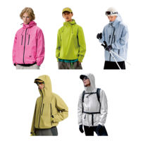 100% Nylon 280T Knitter-Taslan-Gewebe Umweltfreundliche Wasserdichte Winddichte Jacke Mantel für Mädchen Atmungsaktiv Hohe Qualität Kurz