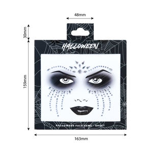 CH071 3Dセクシーな顔の一時的なタトゥーステッカーキラキラ偽のラインストーン女性のパーティー用顔の宝石 - Product Image 3