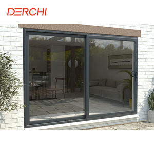 Sistema di porte scorrevoli in vetro 4 pannelli moderni con isolamento acustico - Product Image 2