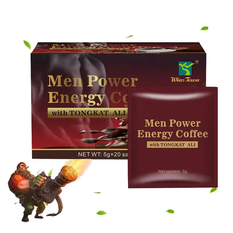 Özel etiket erkekler güç kahve organik maca siyah enerji doğal otlar anında x güç kahve erkekler için adam güç enerji kahve