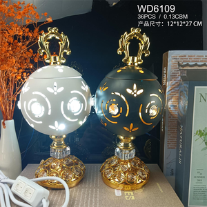 Factory Directly Sale Islamic Metal <strong>Incense</strong> burner with Switch Ramadan Gift Electric Mabkhara burner with LED <strong>Light</strong> - Product Image 1