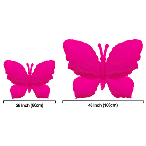 Nouveau Style électrique néon rose coeur étoile feuille ballon fête décoration Starbursts papillon ballon en gros numéro feuille ballon - Product Image 3