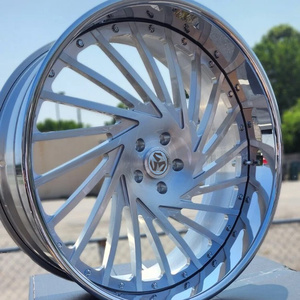 Jantes usinées SJ Machined Lip Wheels 5x120 5x127 20-24 pouces, jantes personnalisées de luxe pour Cadillac CT6 Chevrolet Caprice Classic - Product Image 2