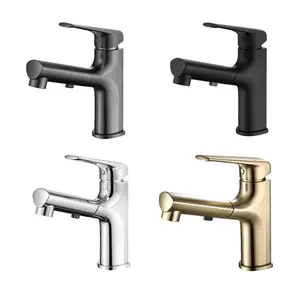 luxury black gold basin faucets bathroom sink faucets pull out sprayer manufaturers
