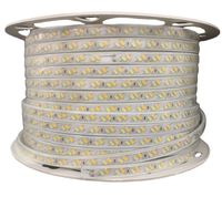 Bande lumineuse LED haute tension 220V 5730, double rangée, 72 à 120 LED par mètre, IP65, étanche, flexible, blanc chaud, éclairage décoratif