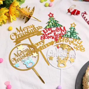 Natal Kue Topper Kue untuk Xmas Pesta Kue Supplier Dekorasi Selamat Natal Acrylic Cake Topper