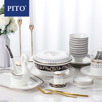 Assiettes de restaurant, services de table en porcelaine, vaisselle en porcelaine fine, assiette en céramique personnalisée, plat de cuisson rectangulaire en céramique pour hôtel