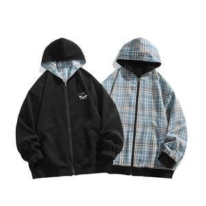 Sweat à capuche en laine peignée double face pour homme BURBE Automne 2025 Nouvelle marque américaine Casual polyvalent Couple Grande taille 100% coton - Product Image 5