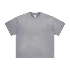 OEM&ODM High Quality Custom Vintage Acid Washed <b>t</b> <b>Shirt</b> Distressed Boxy <b>Cropped</b> Dtg Print <b>t</b> <b>Shirt</b> for <b>Men</b> - Product Image 6