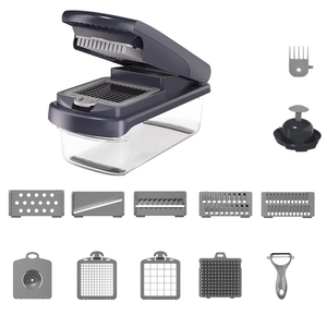 Vente en gros - Meilleur vendeur Amazon - Hachoir à légumes multifonctionnel 14 en 1, <span class=keywords><strong>mandoline</strong></span>, trancheuse à légumes, hachoir à oignon - Product Image 2