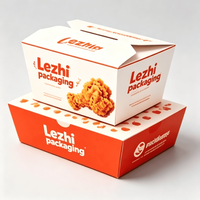 Cajas de Papel Kraft Desechables a Prueba de Fugas para Llevar Comida, Servicios Personalizados, Caja de Papel para Comida para Llevar