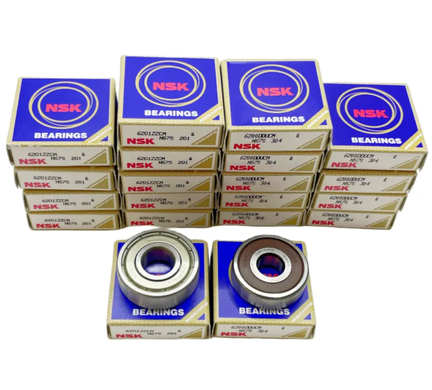 NSK SKF Auto Bearing Supplier Deep Groove Ball Bearings Original High Quality Japan NSK Sweden SKF 6200 6201 6202 6203 6204 List