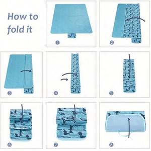 Vente en gros directe d'usine, tapis de plage pliable extra large, léger, durable, imperméable, résistant au sable, pour la randonnée et les pique-niques - Product Image 5