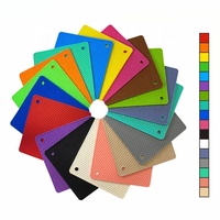 Dessous de verre carré en silicone résistant aux hautes températures Dessous de verre anti-brûlure Tapis de pot antidérapant Tapis de table à manger Accessoire isolant