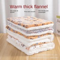 Coussin pour animaux de compagnie chaud et épais en peluche pour l'hiver, amovible et lavable, carré, antidérapant, motif étoile double face pour chat