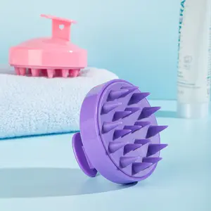 Ide produk baru 2023 sikat sampo rambut silikon pijat sikat kepala shower bulu sikat rambut pemijat kepala untuk pertumbuhan rambut