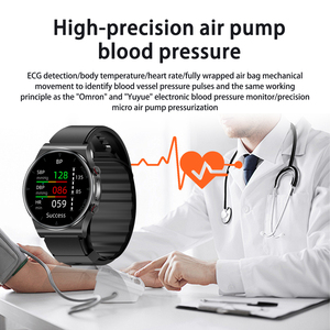 Support petit lot OEM pompe à air précise BPO2 Medical V110 surveillance de la santé ECG + <span class=keywords><strong>PPG</strong></span> Pro montre intelligente écran en verre trempé SOS - Product Image 3
