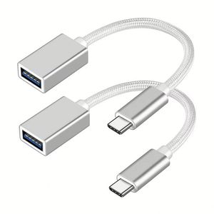 Wholesale Braided <b>USB</b> Type <b>C</b> Male to <b>USB</b> 3.0 Female OTG <b>Cable</b> Adapter Compatible With Phone Laptop Tablet - Product Image 2