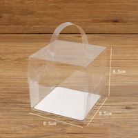 6 pouces Portable boîte à gâteau clair gâteau emballage joyeux anniversaire Dessert boîte boîte à gâteau avec poignée pour la cuisson des fournitures de boulangerie