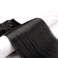 Extensions de cheveux à clipser sans couture en gros, 100 % cheveux vierges Remy vietnamiens, double épaisseur, couleur et longueur personnalisées pour femmes