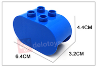 DELO TOYS (7 couleurs) Blocs en plastique ABS Briques de construction MOC Jouets de construction pour enfants 2 X 4 X 2 extrémités arrondies 2*4*2 (JC052)