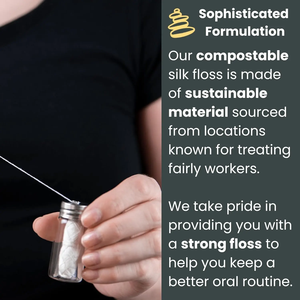 New Arrival 100% compostable dừa xỉa tự nhiên phân hủy sinh học lụa nha khoa xỉa với tre than cho bơm lại sử dụng - Product Image 4